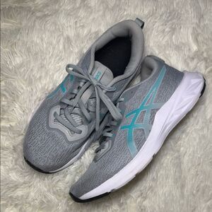 ASICS Women's Gray and Teal Athletic Shoes